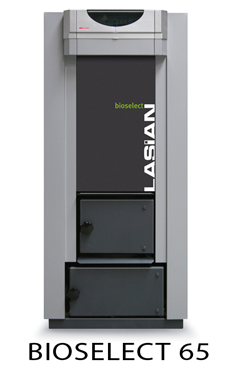 LASIAN BIOSELECT 55 caldera de pie de policombustibles sólidos(para pellets, cascara de almendra, orujillo, hueso de oliva,etc,...) de 55 KW.solo calefacción.