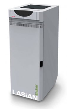 LASIAN BIOSELF 18 caldera de pie modulante de policombustibles sólidos(pellets, cascara de almendra, orujillo, hueso de oliva,etc,...) de 18 KW.solo calefacción.(15.480 Kcal./h.)