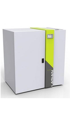 LASIAN BIOMASTER 25 grupo térmico de 25 Kw. para pellet de encendido automático, con tolva de 238 litros adosada, incluye bomba, vaso de expansión, válvula de seguridad, purgador y trasductor