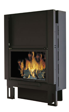 EDILKAMIN TEKNO 1 FRONTAL N de 15 Kw tiro natural Salida humos hembra Ø 25 cm.