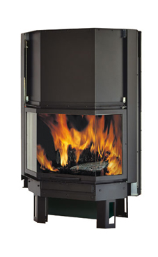 EDILKAMIN TEKNO 3 PRISMATICO N de 15 Kw tiro natural.Salida humos hembra Ø 25 cm.